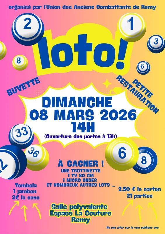 Loto de l'UNC-AFN Rémy