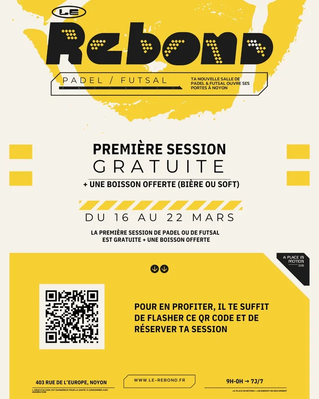 Ouverture de ton complexe de padel et foot à 5 à Noyon