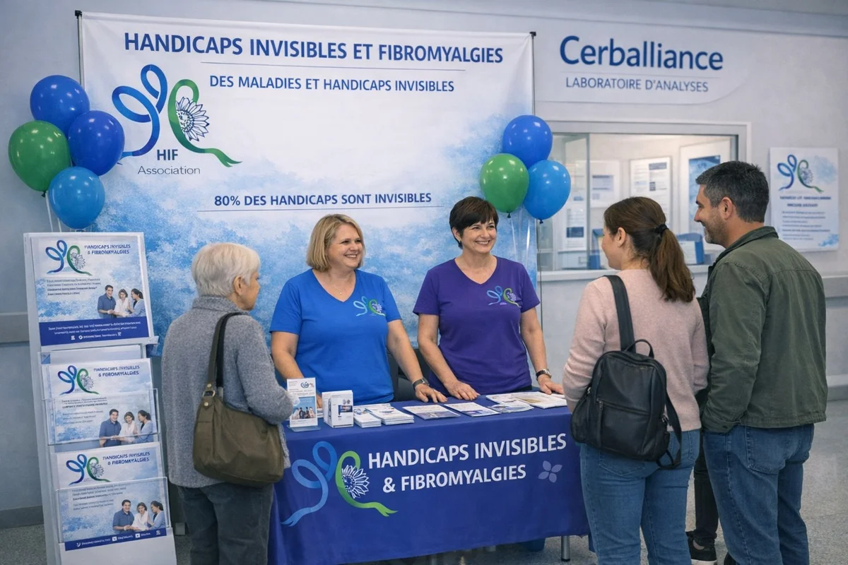 Stand sensibilisation santé au Laboratoire Thourotte