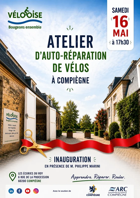 VélOOise inaugure son atelier d'auto-réparation vélo à Compiègne