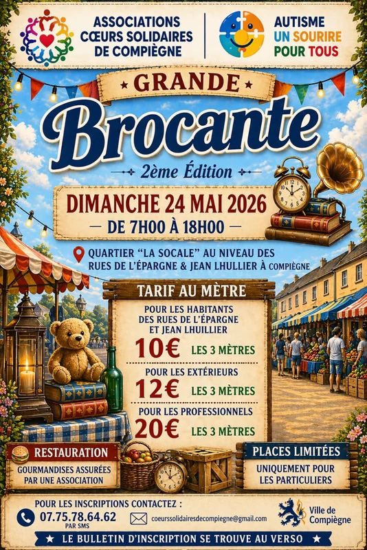 Brocante rue de l'Épargne à Compiègne