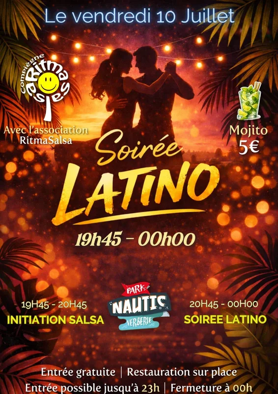 Soirée latino avec Ritmasalsa au Park Nautic Verberie - juillet 2026